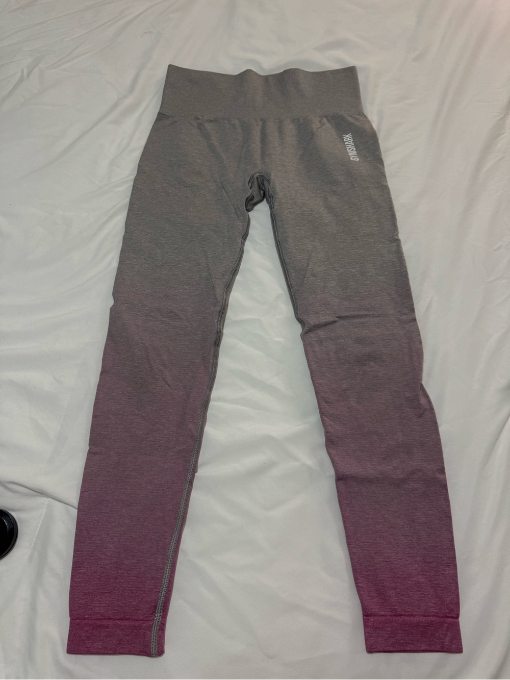 Gymshark Adapt Ombré Seamless Leggings - Light Gray Marl /Shell Pink